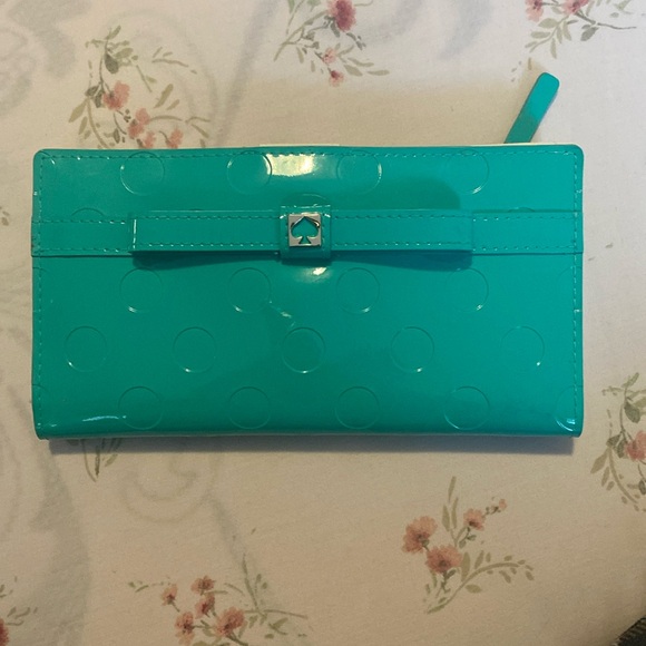 Authentic Kate Spade Turquoise Wallet - Picture 1 of 4